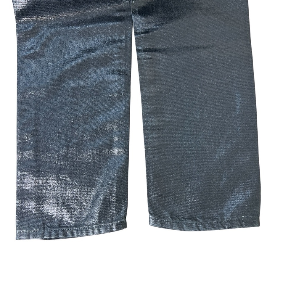 SAINT LAURENT Paris Coated Black Skinny Jeans 29 Made in Japan Luxe Rock Chic - Picture 7 of 15